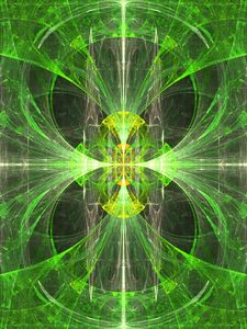 Preview wallpaper kaleidoscope, fractal, pattern, green, abstraction