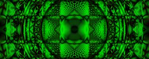 Preview wallpaper kaleidoscope, fractal, pattern, reflection, abstraction, green