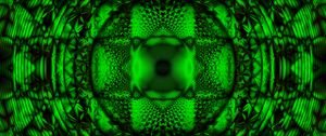 Preview wallpaper kaleidoscope, fractal, pattern, reflection, abstraction, green