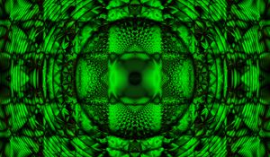 Preview wallpaper kaleidoscope, fractal, pattern, reflection, abstraction, green