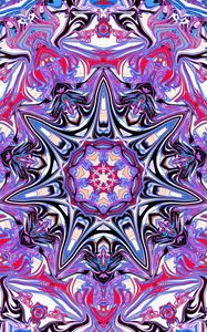 Preview wallpaper kaleidoscope, fractal, pattern, abstraction, purple