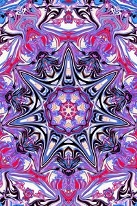 Preview wallpaper kaleidoscope, fractal, pattern, abstraction, purple