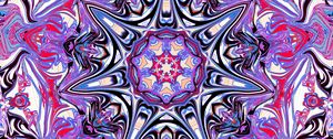 Preview wallpaper kaleidoscope, fractal, pattern, abstraction, purple