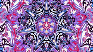 Preview wallpaper kaleidoscope, fractal, pattern, abstraction, purple