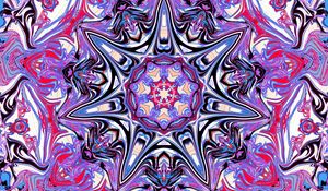 Preview wallpaper kaleidoscope, fractal, pattern, abstraction, purple