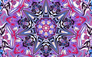 Preview wallpaper kaleidoscope, fractal, pattern, abstraction, purple