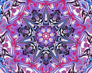 Preview wallpaper kaleidoscope, fractal, pattern, abstraction, purple