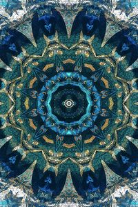 Preview wallpaper kaleidoscope, fractal, pattern, abstraction, blue