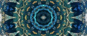 Preview wallpaper kaleidoscope, fractal, pattern, abstraction, blue