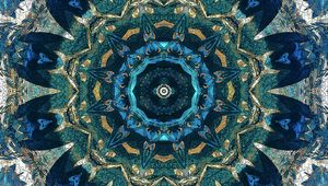 Preview wallpaper kaleidoscope, fractal, pattern, abstraction, blue