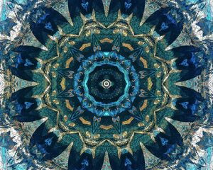 Preview wallpaper kaleidoscope, fractal, pattern, abstraction, blue