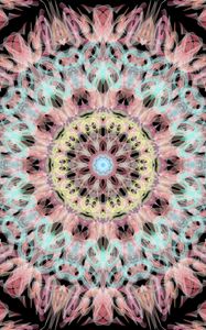 Preview wallpaper kaleidoscope, fractal, pink, abstraction