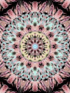 Preview wallpaper kaleidoscope, fractal, pink, abstraction