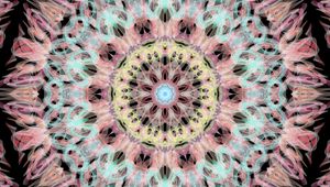 Preview wallpaper kaleidoscope, fractal, pink, abstraction