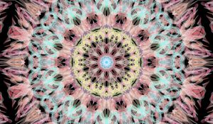 Preview wallpaper kaleidoscope, fractal, pink, abstraction