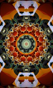 Preview wallpaper kaleidoscope, fractal, round, shapes