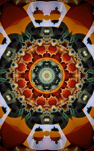 Preview wallpaper kaleidoscope, fractal, round, shapes