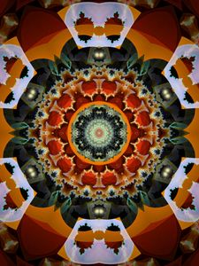 Preview wallpaper kaleidoscope, fractal, round, shapes