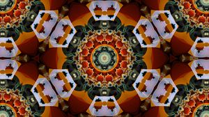 Preview wallpaper kaleidoscope, fractal, round, shapes