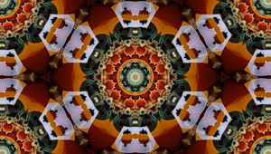 Preview wallpaper kaleidoscope, fractal, round, shapes