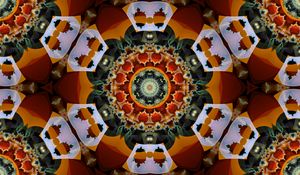 Preview wallpaper kaleidoscope, fractal, round, shapes