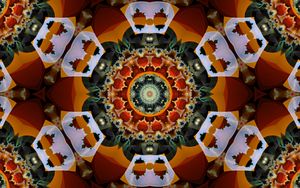 Preview wallpaper kaleidoscope, fractal, round, shapes