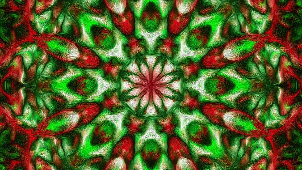 Wallpaper kaleidoscope, fractal, shapes, abstraction, pattern