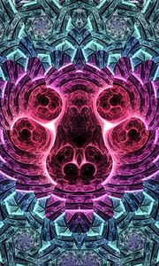 Preview wallpaper kaleidoscope, glow, shapes, abstraction