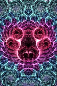 Preview wallpaper kaleidoscope, glow, shapes, abstraction