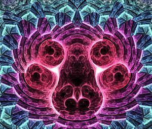 Preview wallpaper kaleidoscope, glow, shapes, abstraction