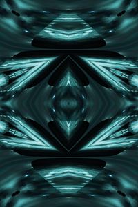 Preview wallpaper kaleidoscope, glow, shapes, abstraction, blue