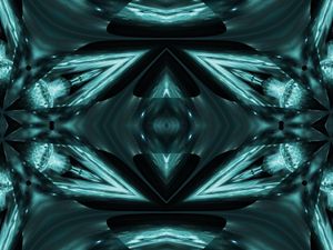 Preview wallpaper kaleidoscope, glow, shapes, abstraction, blue