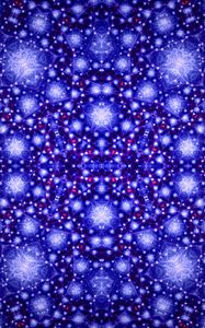 Preview wallpaper kaleidoscope, glow, shapes, dots, blue