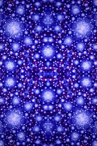 Preview wallpaper kaleidoscope, glow, shapes, dots, blue