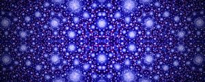 Preview wallpaper kaleidoscope, glow, shapes, dots, blue