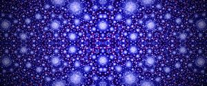 Preview wallpaper kaleidoscope, glow, shapes, dots, blue