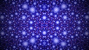 Preview wallpaper kaleidoscope, glow, shapes, dots, blue