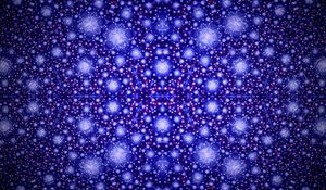 Preview wallpaper kaleidoscope, glow, shapes, dots, blue
