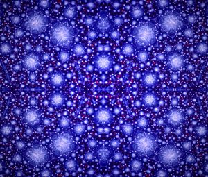 Preview wallpaper kaleidoscope, glow, shapes, dots, blue