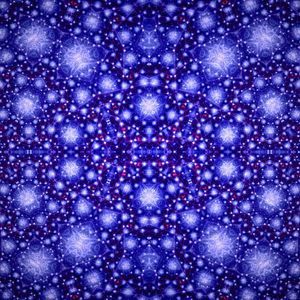 Preview wallpaper kaleidoscope, glow, shapes, dots, blue