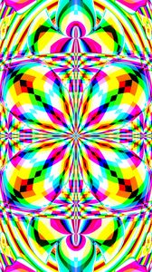 Preview wallpaper kaleidoscope, glow, shapes, bright