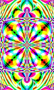 Preview wallpaper kaleidoscope, glow, shapes, bright