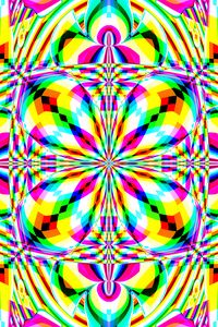 Preview wallpaper kaleidoscope, glow, shapes, bright