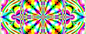 Preview wallpaper kaleidoscope, glow, shapes, bright