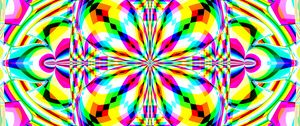 Preview wallpaper kaleidoscope, glow, shapes, bright