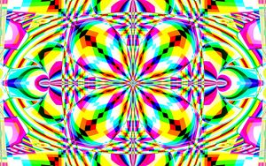 Preview wallpaper kaleidoscope, glow, shapes, bright