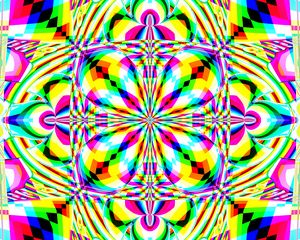 Preview wallpaper kaleidoscope, glow, shapes, bright