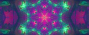 Preview wallpaper kaleidoscope, glow, shapes, abstraction, colorful