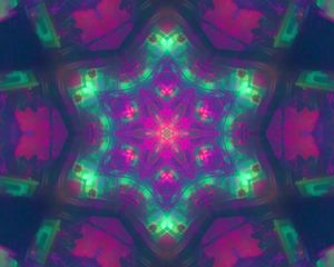 Preview wallpaper kaleidoscope, glow, shapes, abstraction, colorful