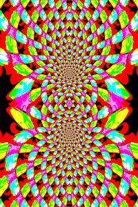 Preview wallpaper kaleidoscope, glow, shapes, abstract, bright